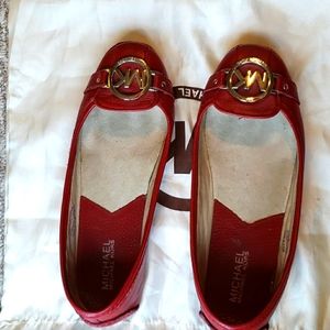 Red Michael Kors Loafers
